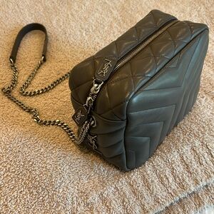 Saint Laurent YSL LouLou Bowling Bag Matelasse Chevron Leather